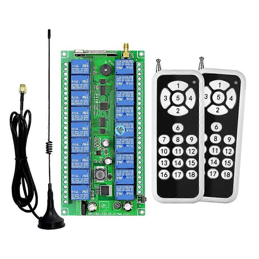 12V-48V 18CH Wireless Remote Control Switches 315/433Mhz Frequency Relaying