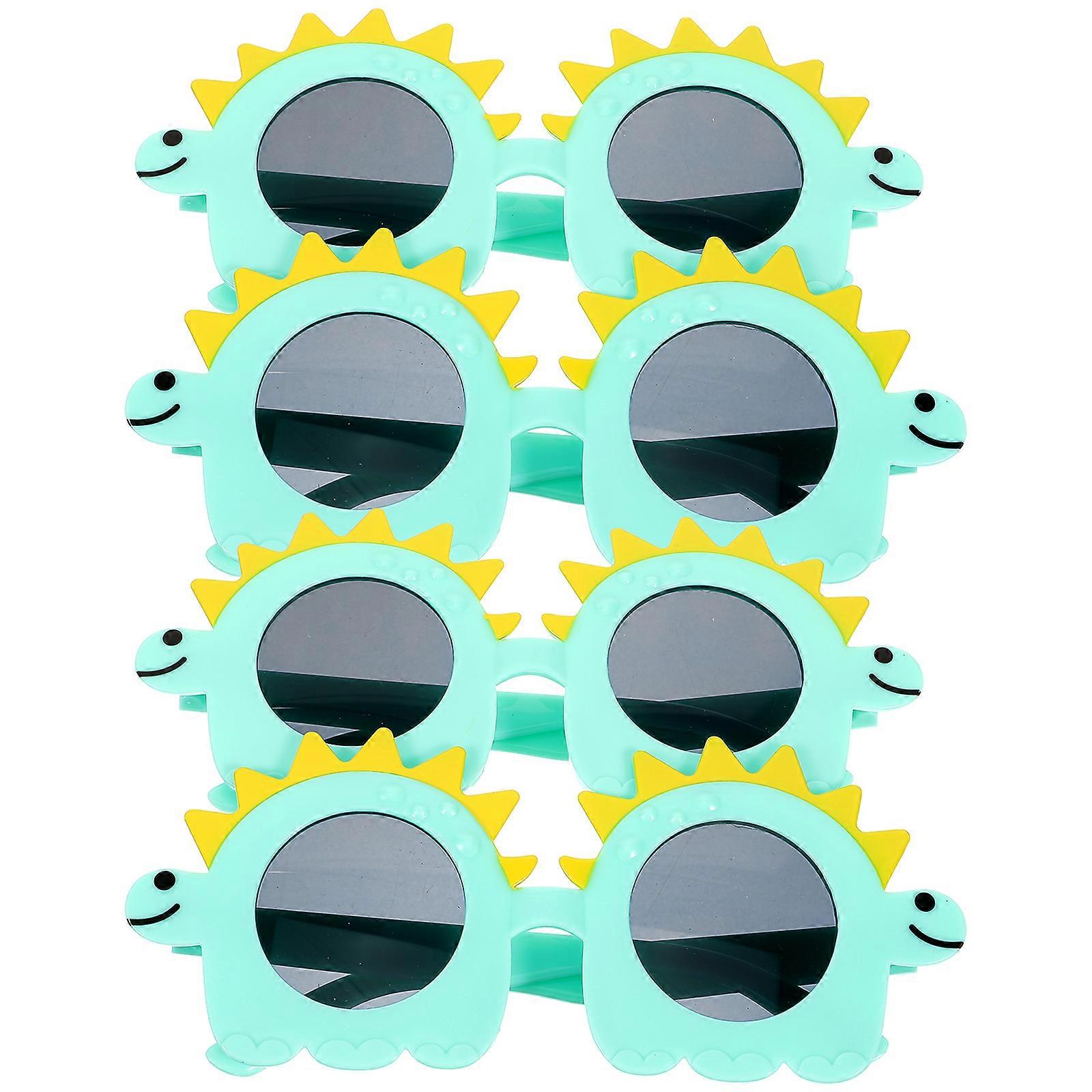 4Pcs Stylish Eyewear Little Dinosaur Design Eyeglass Funny Party Photo Props