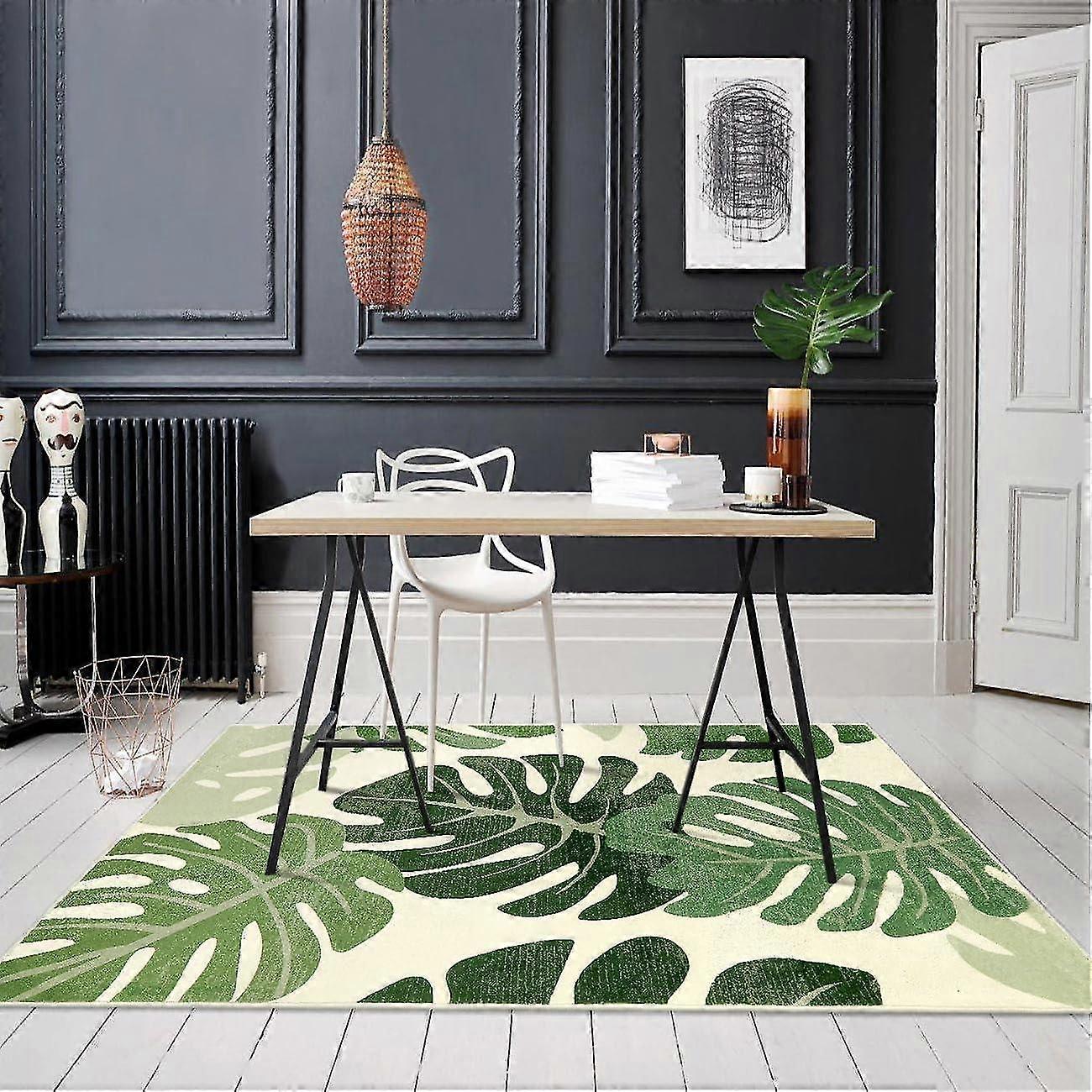Gröna lövmattor halkfri vardagsrumsmatta