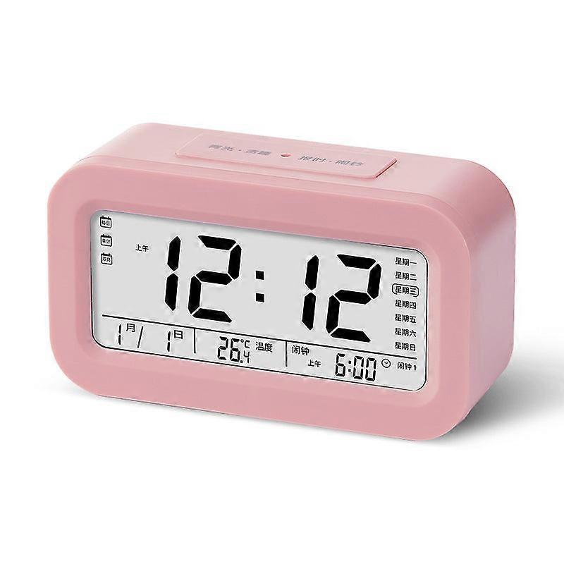 Smart Multi-function Alarm Clock Led Display Voice Time Rechargeable/battery Type Three Sets Of Alarm