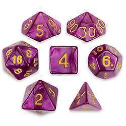 7 Die Polyhedral Set en Velvet Pouch, Abyssal Mist