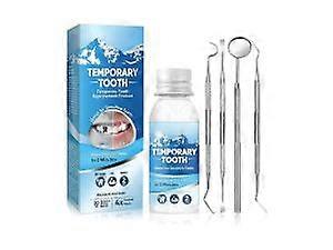 Tooth Filling Repair Kit, Temporary Teeth Filler with 4 Dental Tools, For Temporary Fixing Filling Missing Broken Chipped Tooth