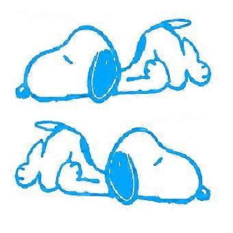 1 Pair Cute Snoopy Car Rearview Mirror Reflective Stickers Decals Decoration Mengxi [jkw]