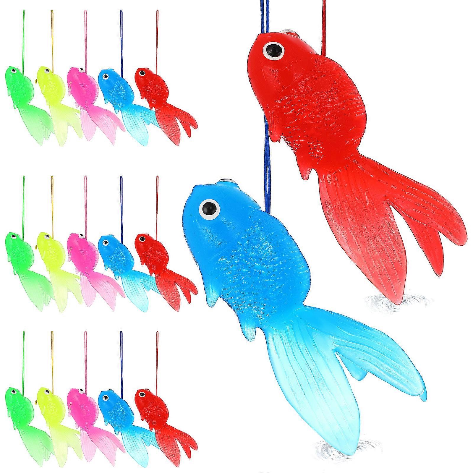 25pcs Artificial Goldfishes Aquarium Decorations Floating Goldfishes Decors Fake Fishes Ornaments
