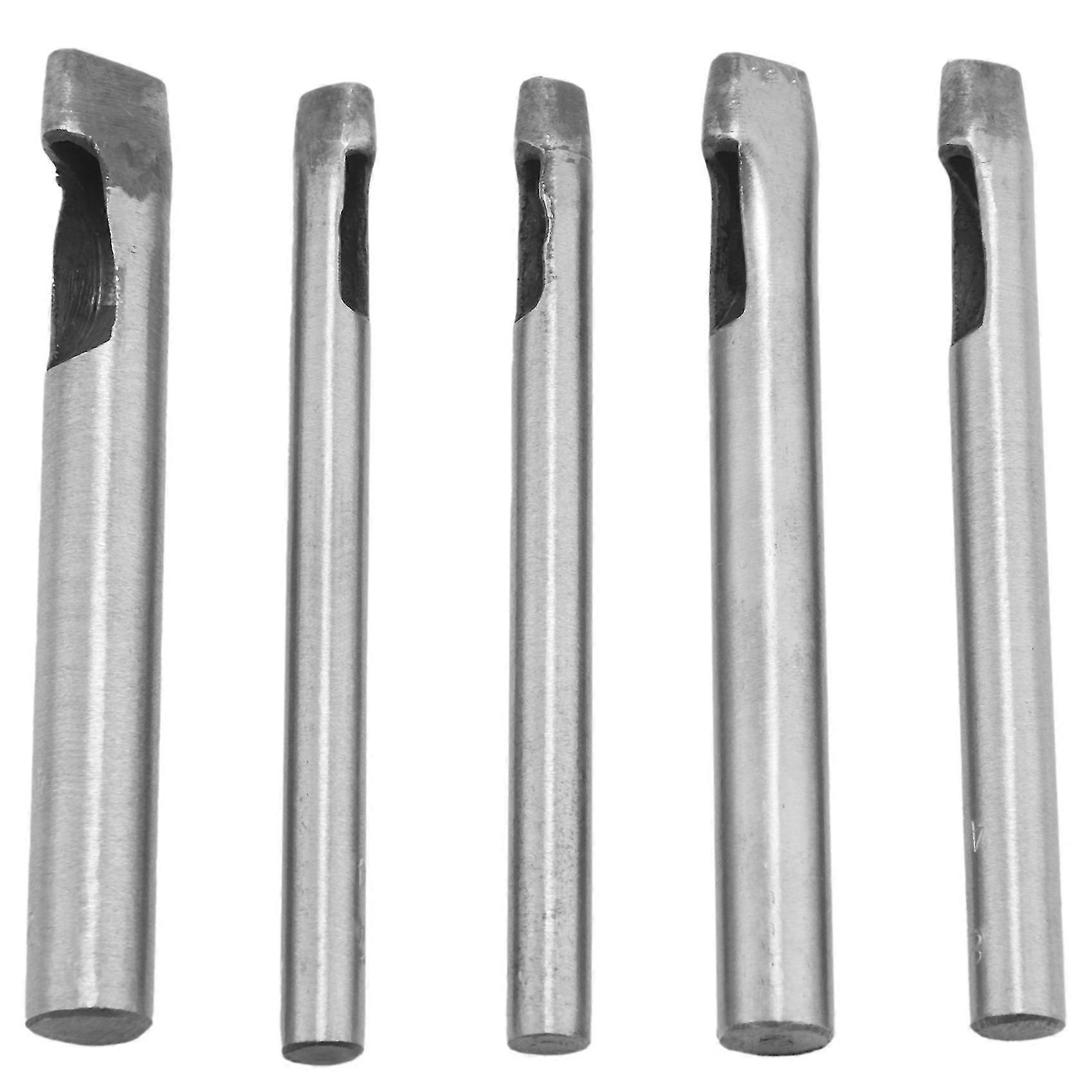 5 قطع جوفاء هول لكمة مجموعة شكل بيضاوي الجلود جوفاء هول لكمة القاطع للعمل الجلود (4x6mm ، 4x7mm ، 4x8mm ، 4x10mm ، 4x12mm)
