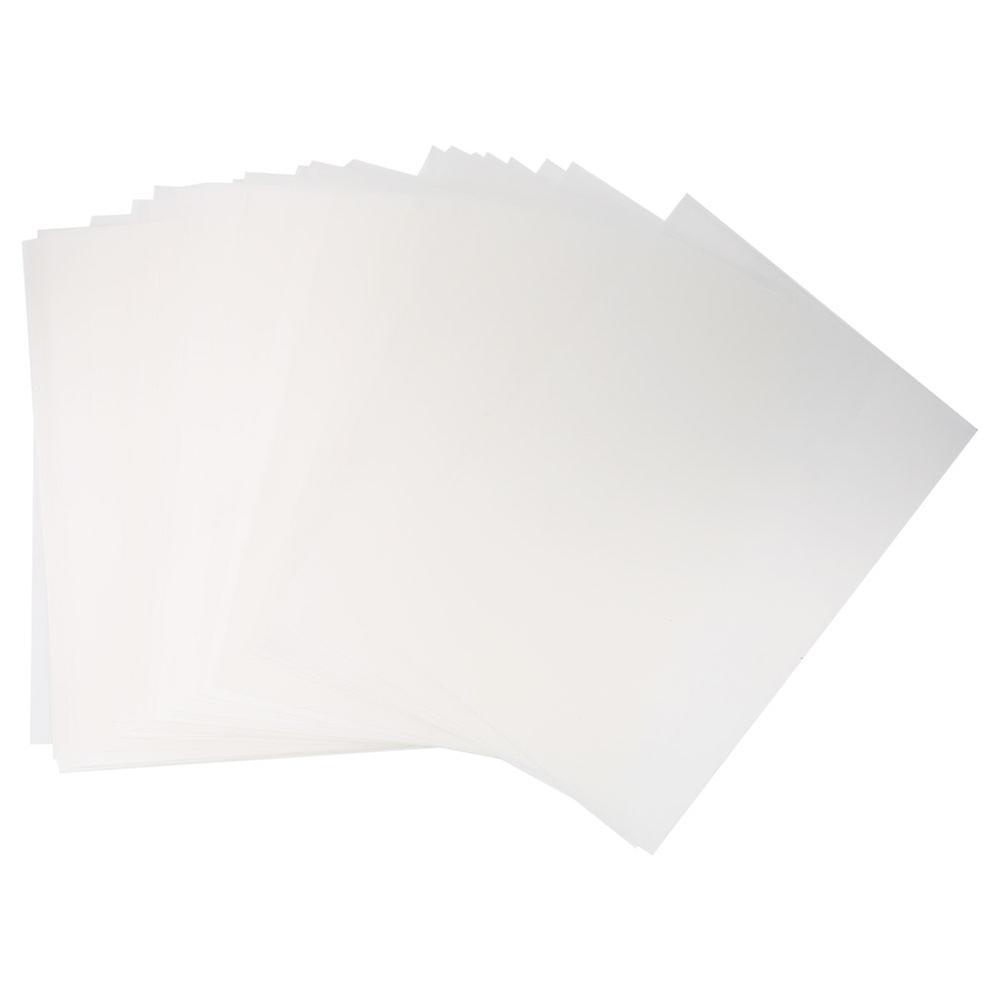 50 pcs A4 Transparent PP Binding Film Cover Puncher Document Folders (white)