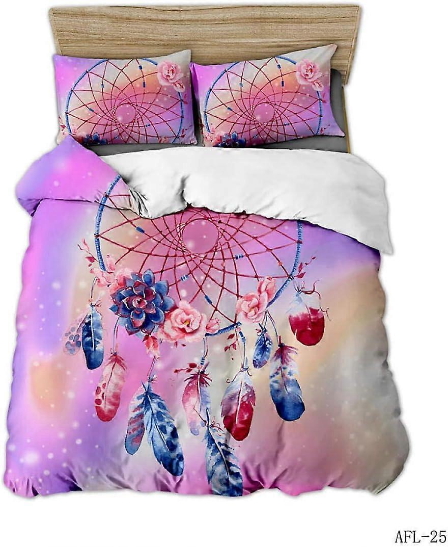 Dream Catcher Bedding Set Duvet Cover and Pillowcase, Digital Print D Digital Print Microfiber, Bedding Set Pieces 135*200 CM