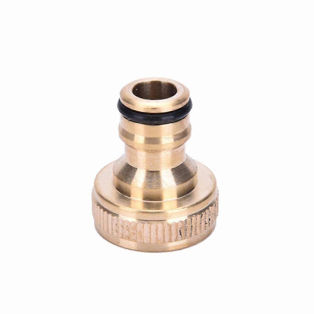 2PCS/set 3/4 Solid Brass Threaded Tap Garden Hose Connect Adaptor Tap Snap Fitting Pipe