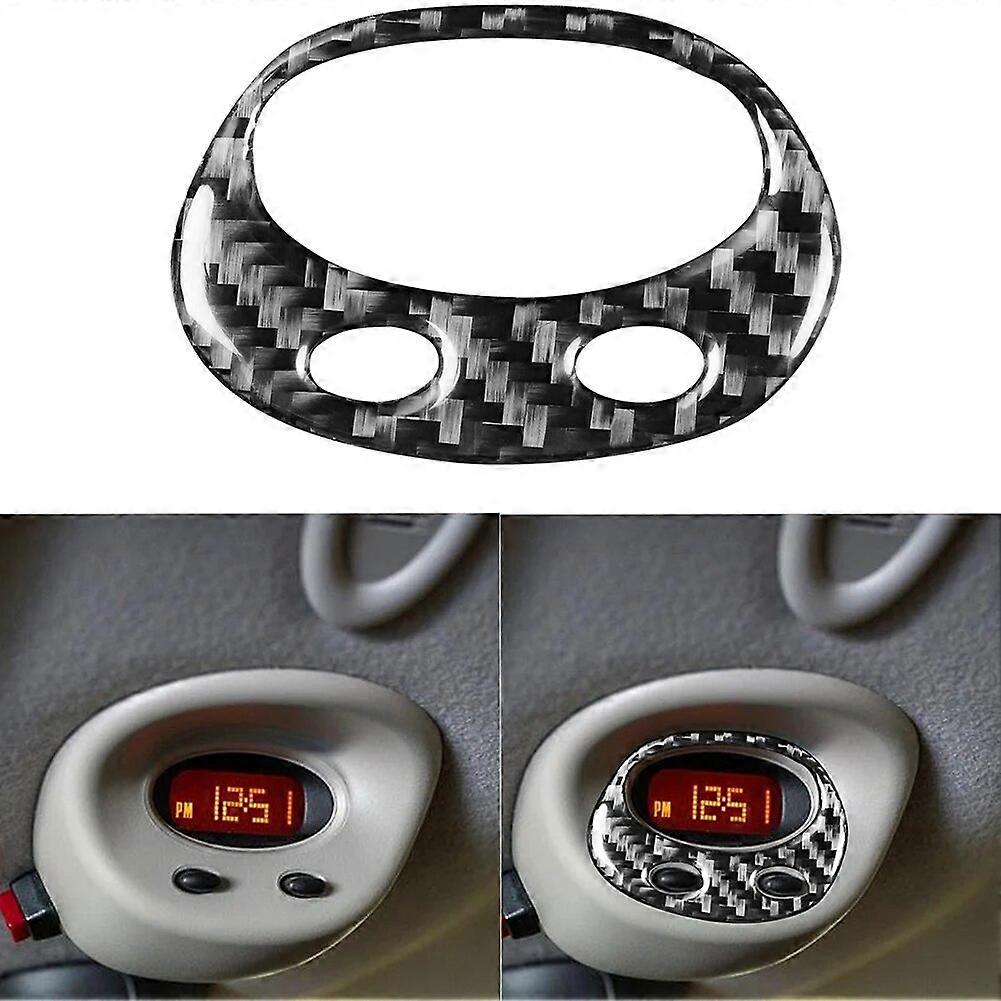 For Mini Cooper Hatch One R50 R53 2002-2004 Head-up Display Sticker Carbon Fiber Car Over Head Display Digital Watch Frame Trim