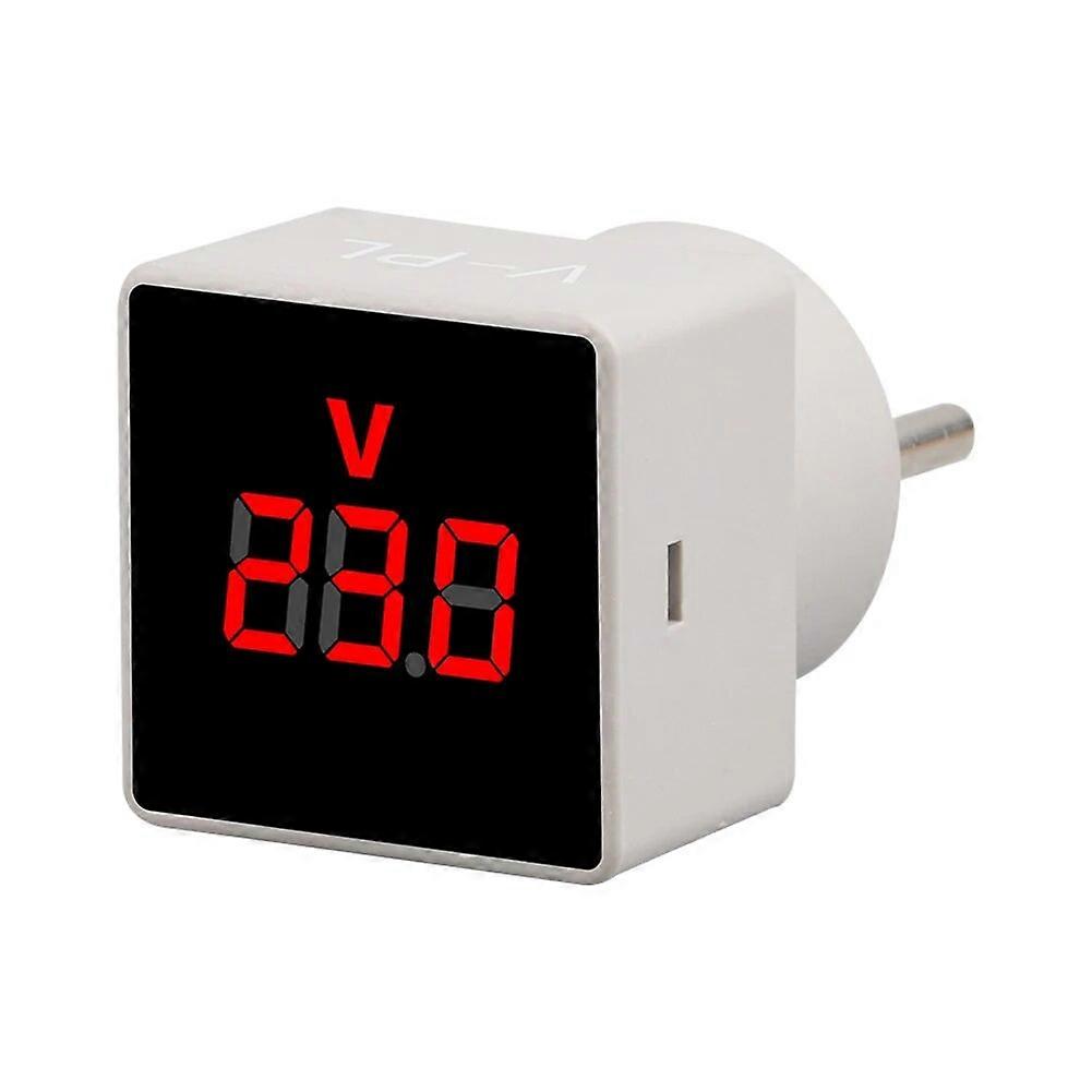 AC 50V-380V Digital Voltmeter EU Plug Volt Meter Socket Voltage Tester LCD Display Voltage Meter Wall Flat Voltage Meter