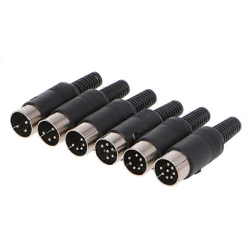 Male DIN Plug Socket Connector 3/4/5/6/7/8 PIN Chassis Cable Mount
