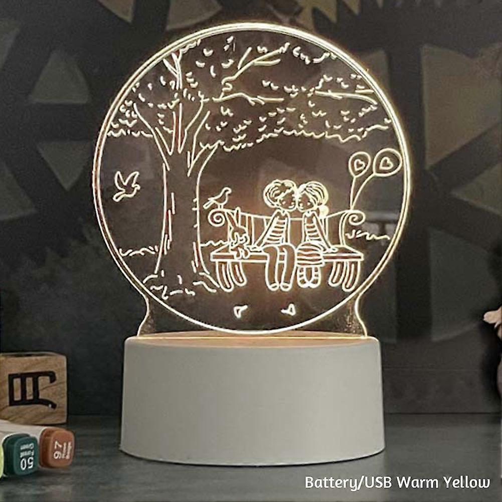 Valentine's Day 3D Prejection Light Personalized Delicated Night Lamp for Bedroom