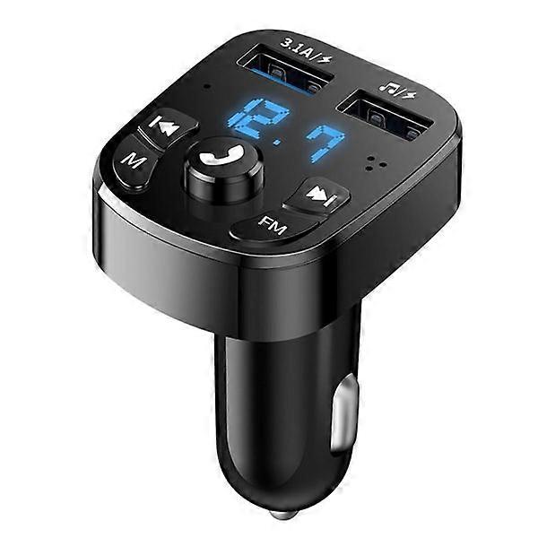 Bluetooth 5.0 Hands-Free Car Kit Cigarette Lighter FM Transmitter