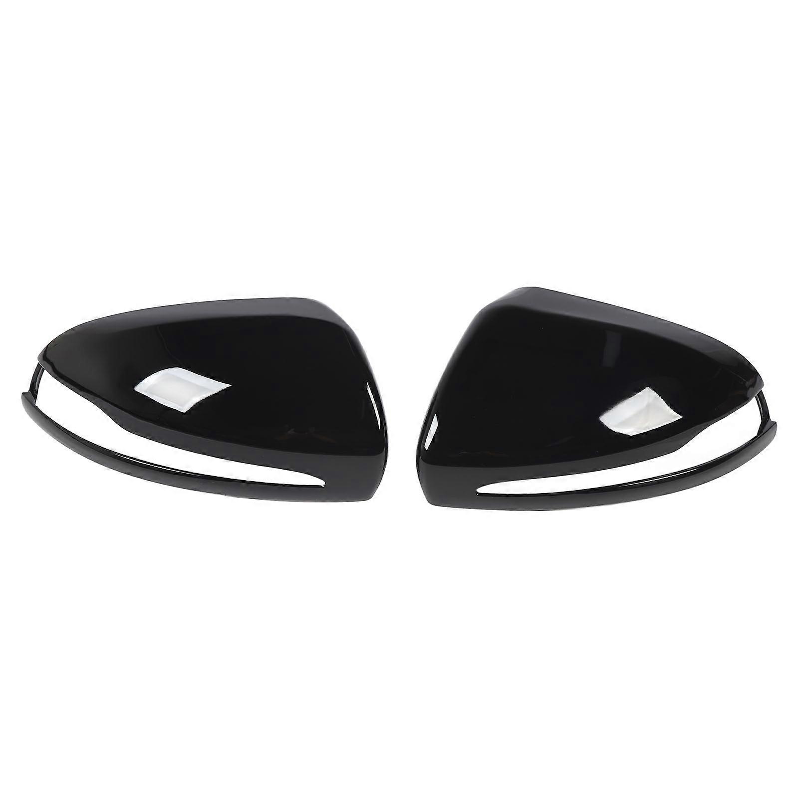 1pair Rearview Mirror Cap Left Right Side Wing Mirror Cover Replacement for Benz C?Class W205 2014 to 2021 LHD Glossy Black