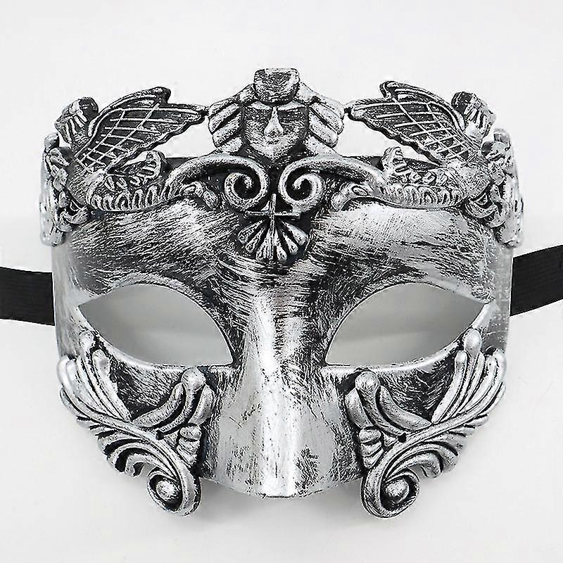 Masque Mascarade Vénitien Demi-Visage Blanc + Noir - Lot 2 Pièces Homme Femme