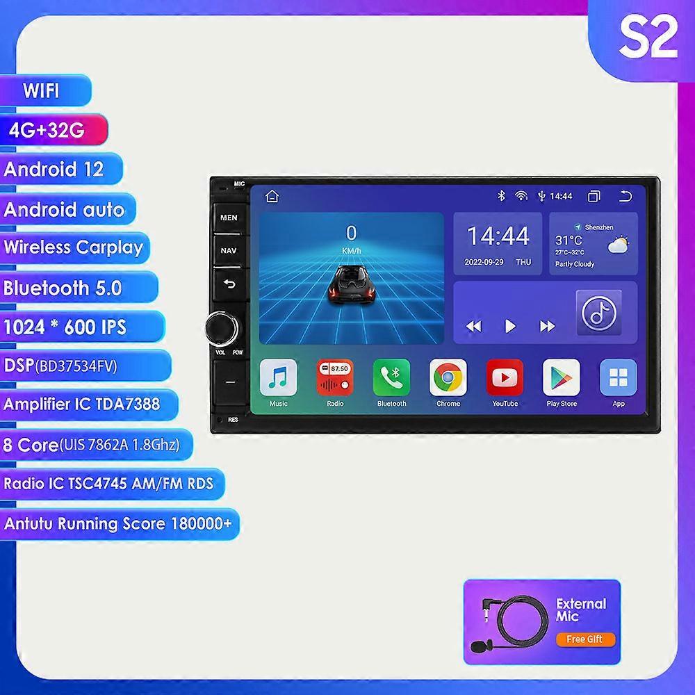 2 Din Android Car Radio for Universal Stereo Multimedia AutoRadio Carplay Video Player USB DSP GPS Navigation 7 INCH Car Screen