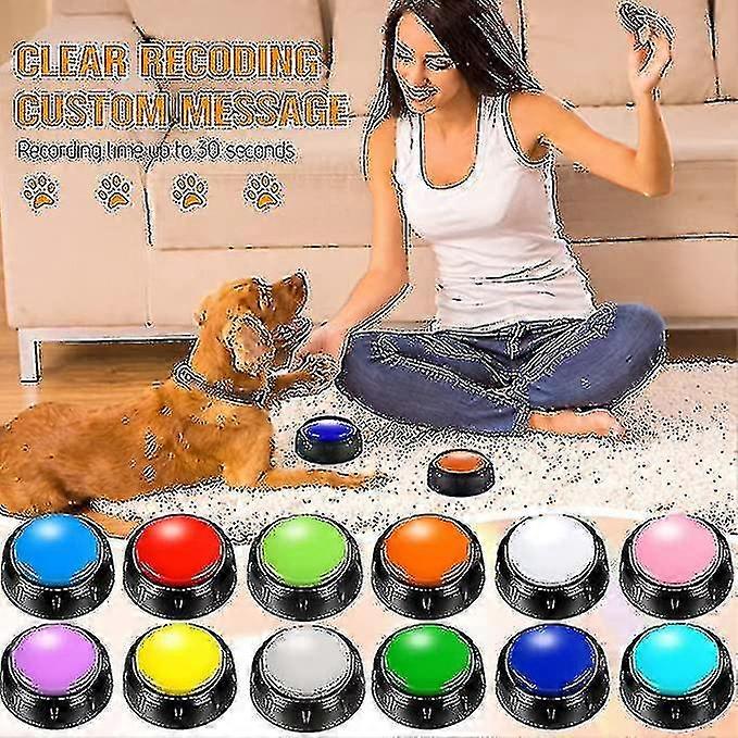 Pet Toy Voice Command knapper og avspilling snakkende knapper for katter Dog