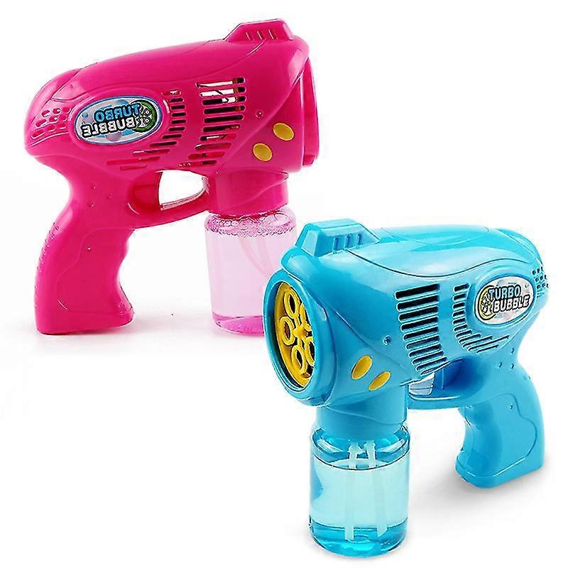 屋外バブルプレイゲーム2-in-1漫画電気バブルガンおもちゃライト付き面白いビーチおもちゃランダムカラーの2パック