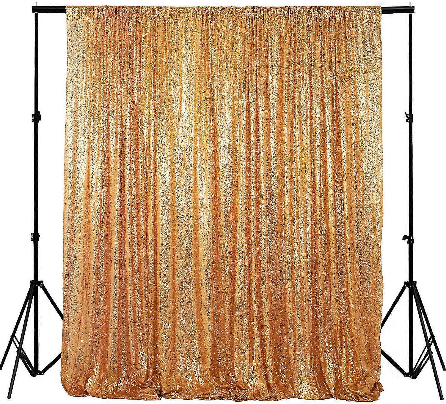 Sequin Curtain-backdrop-5ftx10ft-gold-sequin Fabric Photo Booth Backdrop(wanan)