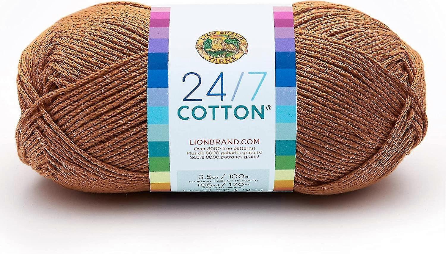 (1 Skein) 24/7 Cotton Yarn, Camel
