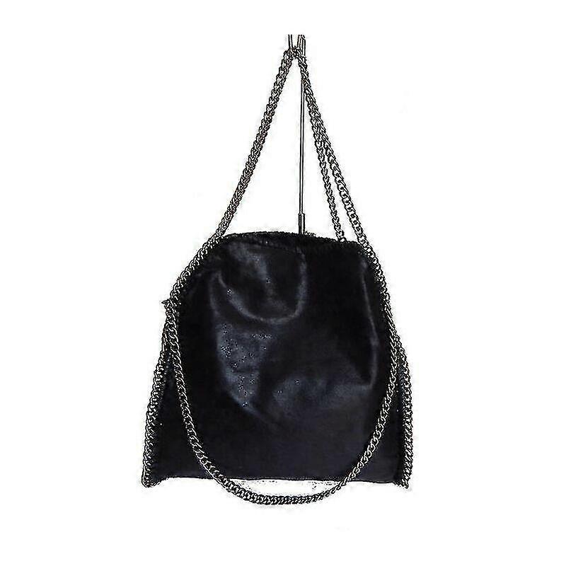Shoulder And Hand Supported Handbag With Stella Mccartney Style Chain (black) ...
