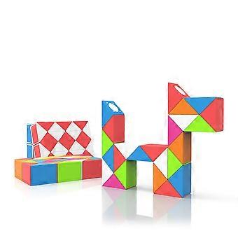 Magic Snake with 24 Segments, Magic Snake Cube Twist Puzzle - 3D Puzzles Games Fidget Snake Toy