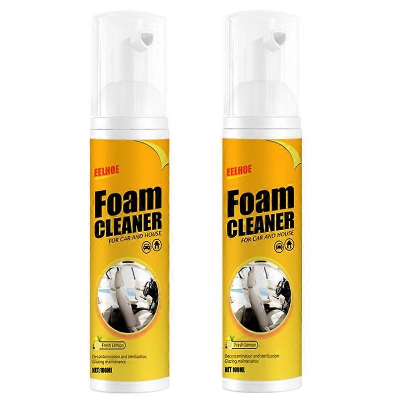 2Pcs Multi-purpose Car House Foam Cleaner Cleaning Interior Cleaning Foam