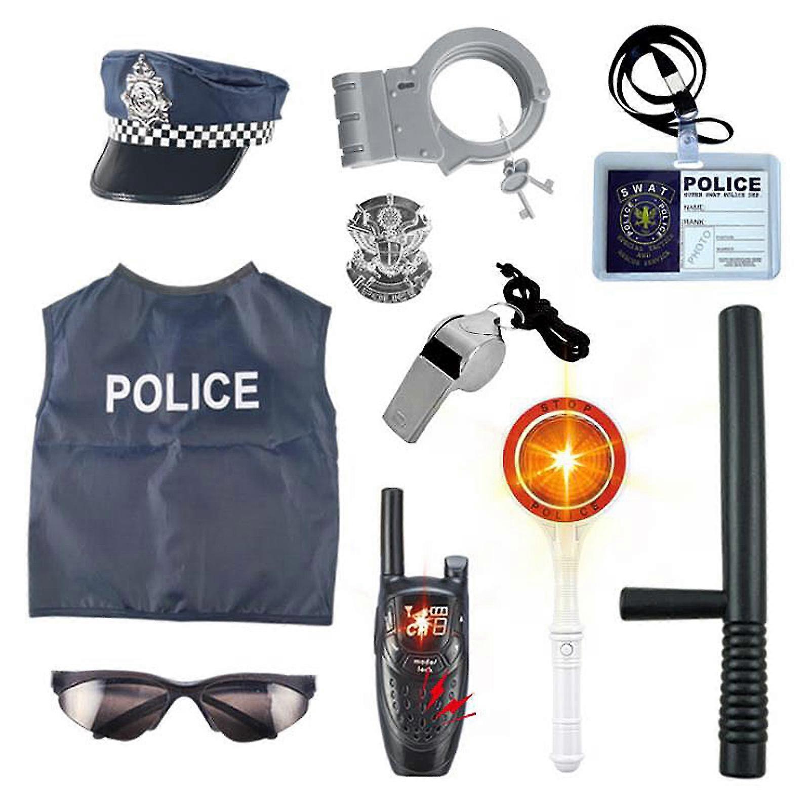 キッズ警察コスチュームロールプレイキット警官は男の子の女の子、警察のためにドレスアップ