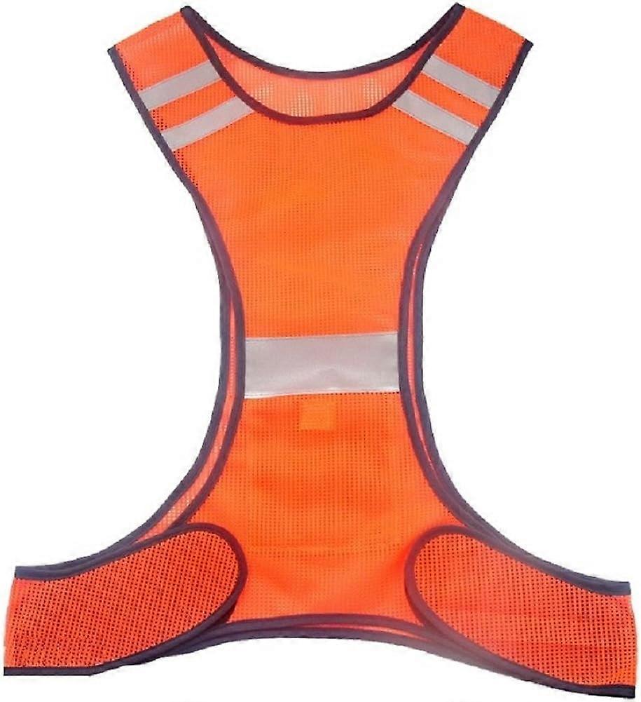 נראות גבוהה אפוד בטיחות מעיל רפלקטיבי ציוד ריצה בטיחות אפוד לריצה רכיבה על אופניים הליכה ריצה רכיבה על אופנוע כלב הליכה צהוב אוראן