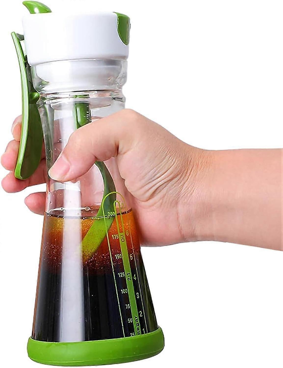 Dressing Shaker, Dressing Mixer - Homemade Dressing Mixer - Leak-Free Dressing Shaker Container with Scale, Manual Twist and Pour Mixer7.8x21.3cm