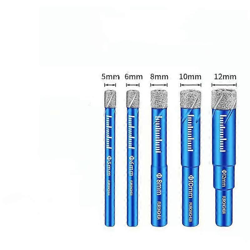 Brazed Diamond Drill Bit Dry Tile Drill Bit, Tile Drill Bit for Granite Marble Glass Concrete Hard Material, Multifunctional Puncher Dry Hole Opener(5