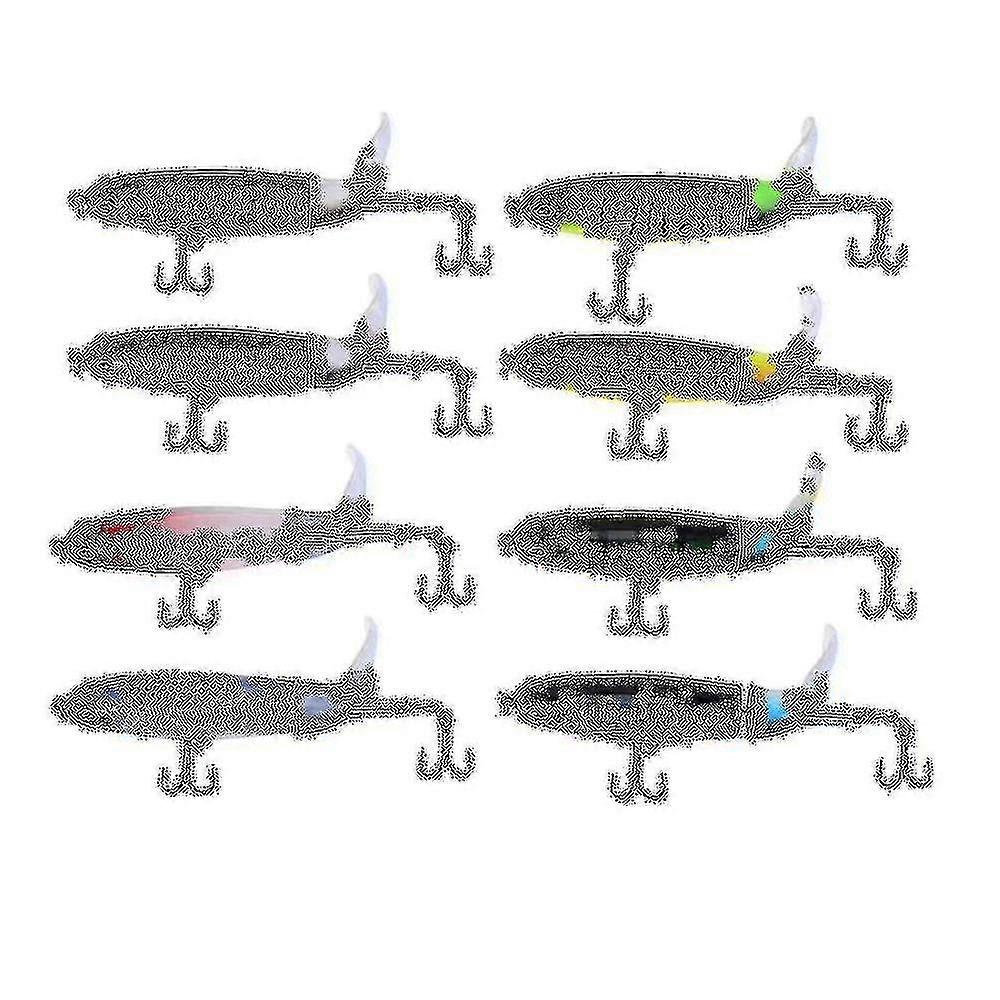 8pcs Whopper Plopper 11cm 15g schwimmende Popper Angelköder künstliche harte Köder Wobbler rotierende Ta