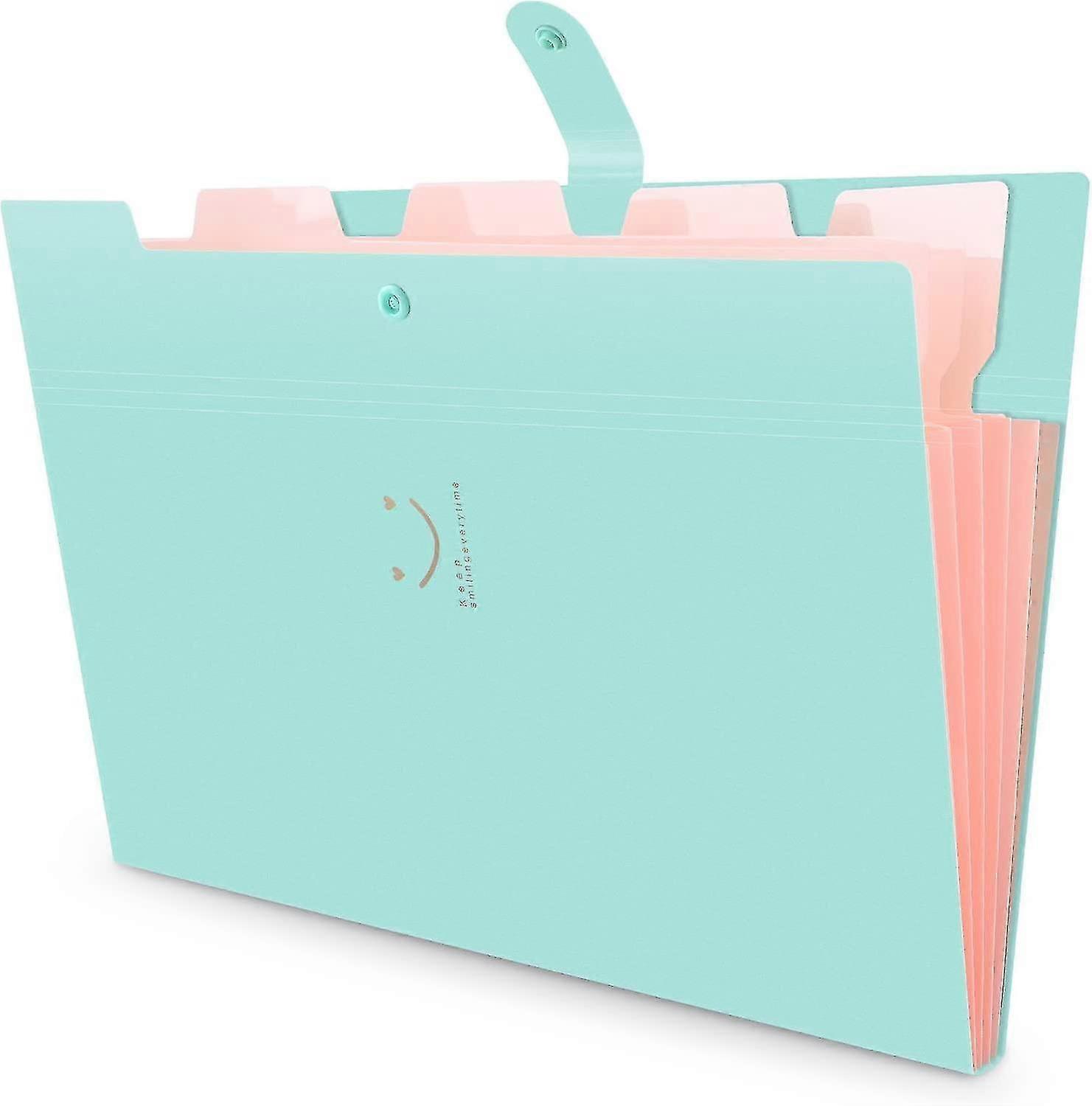 Cisea 1pcs Expanded File Folder Storage A4 Documents Expanding File Folder Expandable Pocket Waterproof Document Organizer File Organizer With 5 Compa
