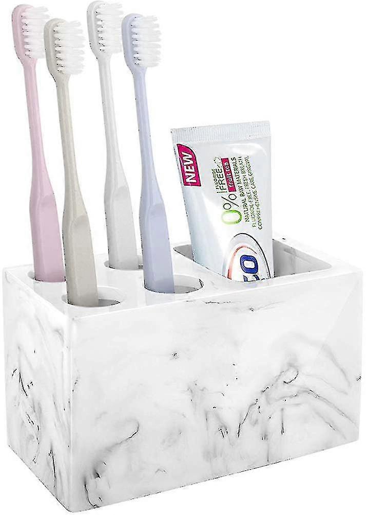 Toothbrush Holder, 3 Compartments Resin Electric Toothbrush Holder Toothpaste
