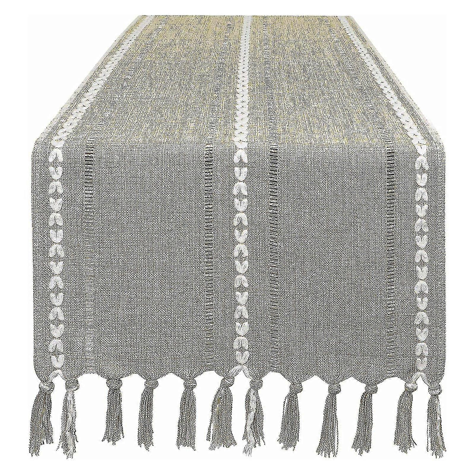Farmhouse Dining Table Decor Table Runners Embroidered Rustic Table Runners A