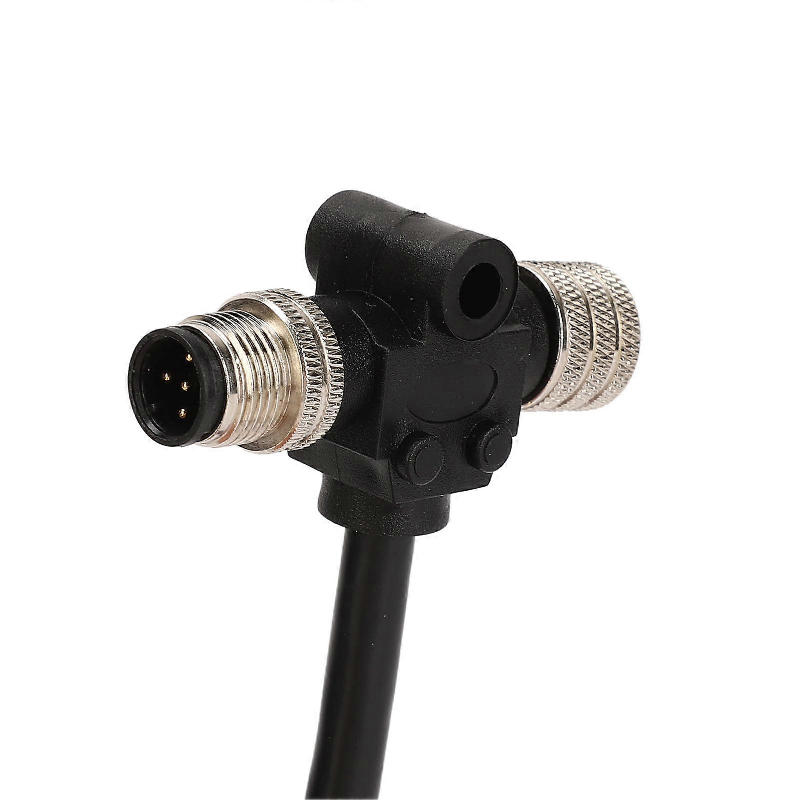 for NMEA2000 Cable with 4 Port T Connector 3A Fuse 5Pin M12 Thread 1m Long IP67 Waterproof for Lowrance Networks