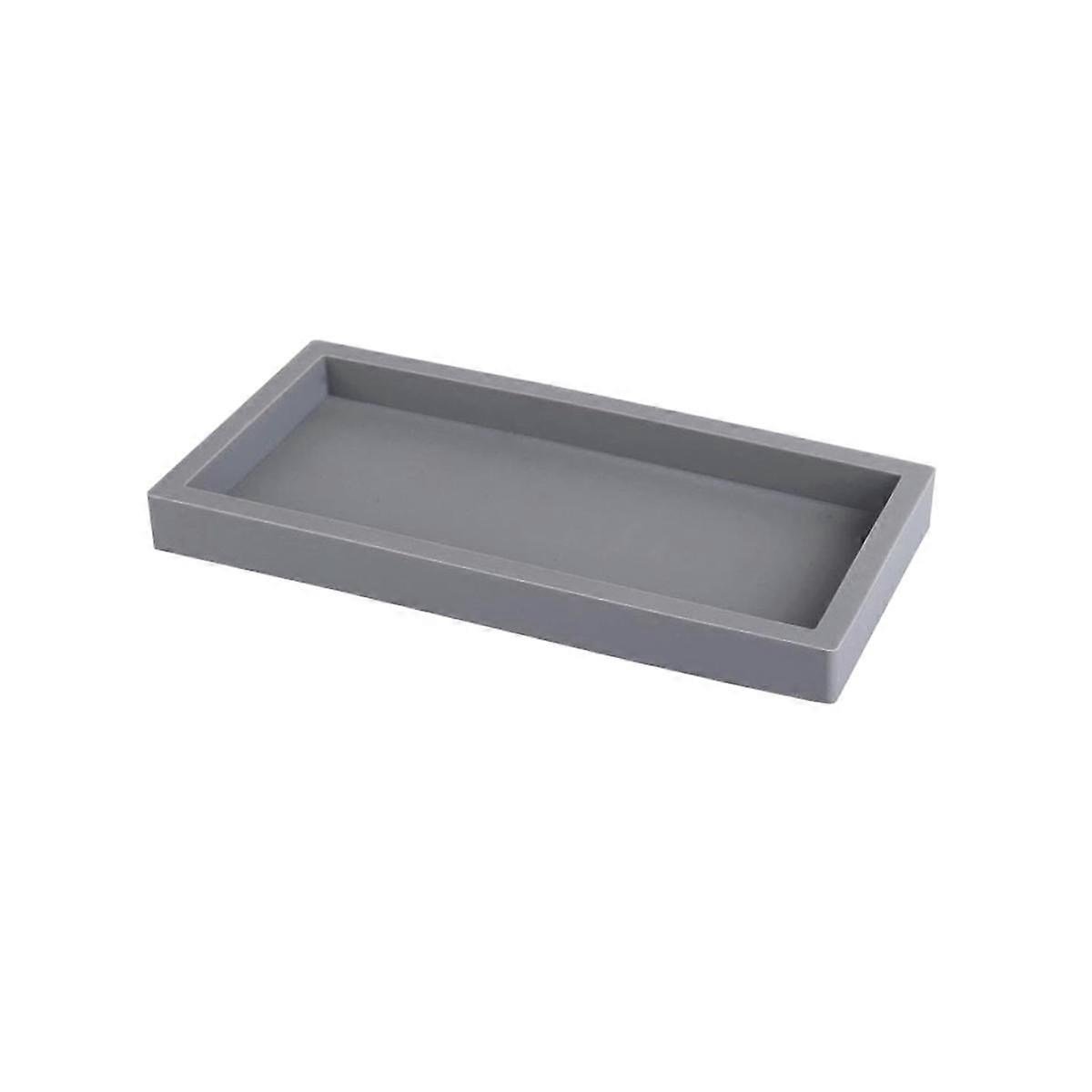 Countertop and Vanity Tray 8X4Inch Silicone Soap Dispenser Tray, Sink Tray for Soap Bottles, Key Tr