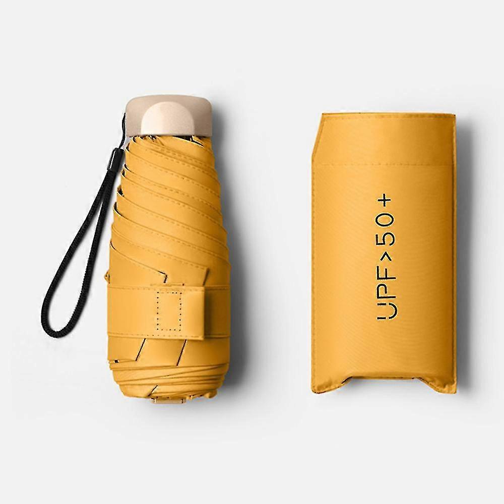 Ombrello antivento ultraleggero impermeabile isolamento termico moda pioggia sole giorno ombrello Giallo