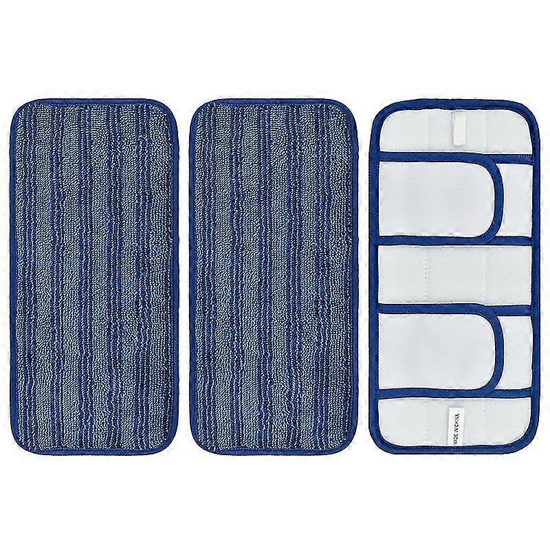 3pcs Reusable Mop Pads Compatible With Swiffer Sweeper Mops 12 Inch Washable Microfiber Wet Pads Refills Dry Sweeping Cloths Mop Head Replacement