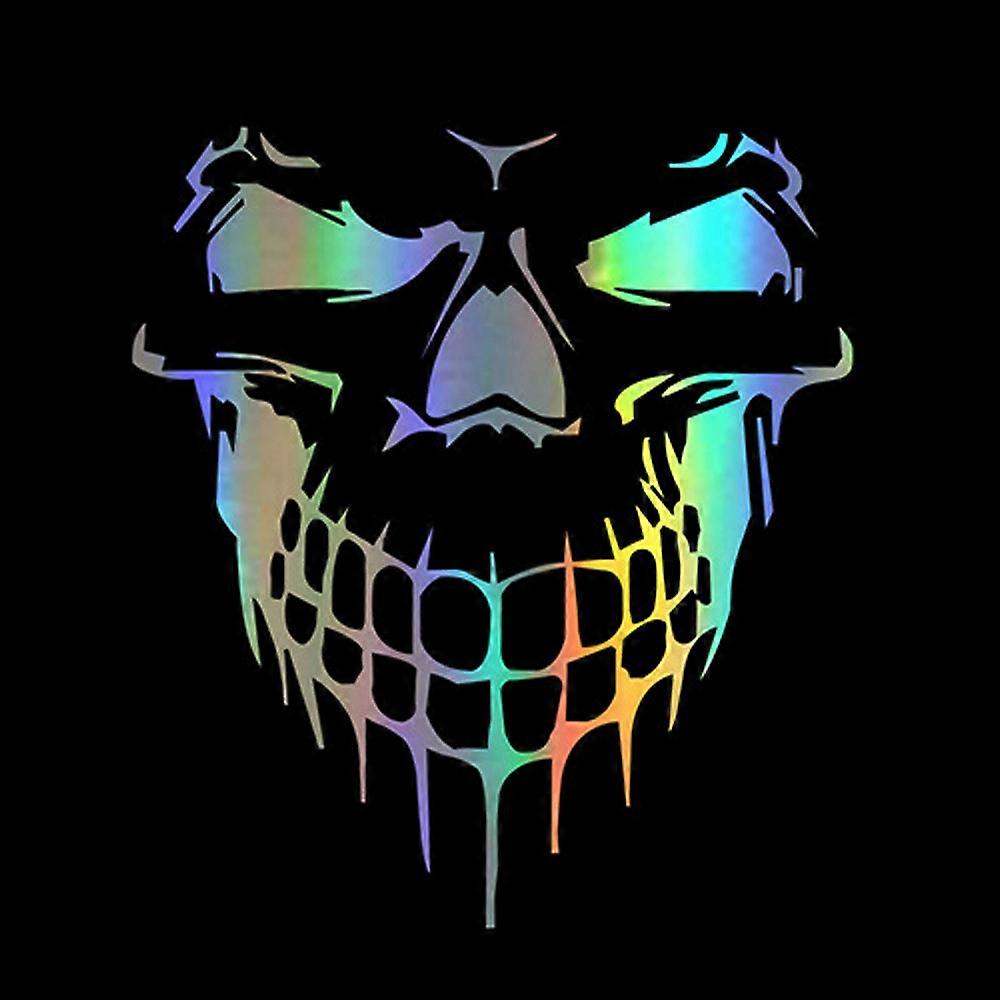 Color Skeleton Car Stickers Car Stickers Skeleton Skeleton Car Hood Stickers Car Door Decoration Self-adhesive Paper Car 18*16cm