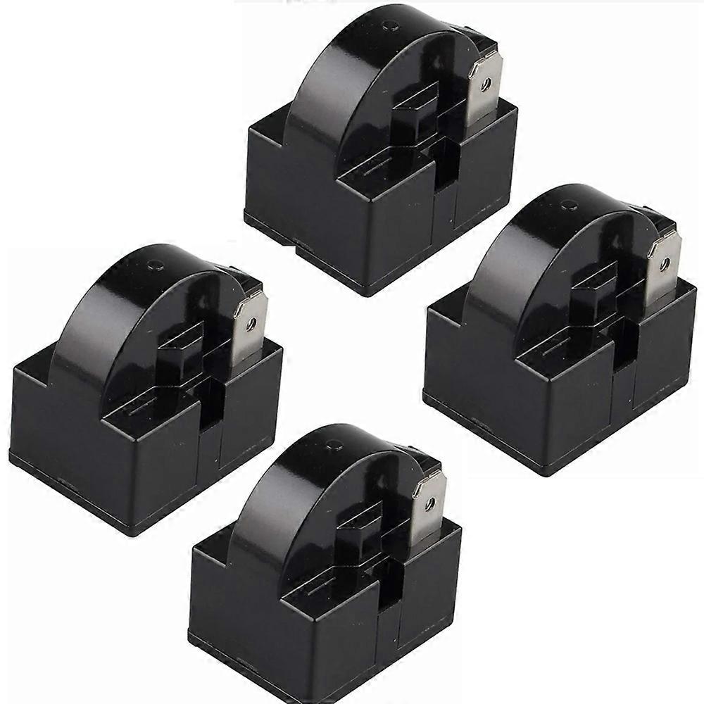 Pack of 4 PTC Start Relay 15 Ohm 220V Single Pin PTC Starter Relay for Fridge Freezer and Compressor Black1 Feet