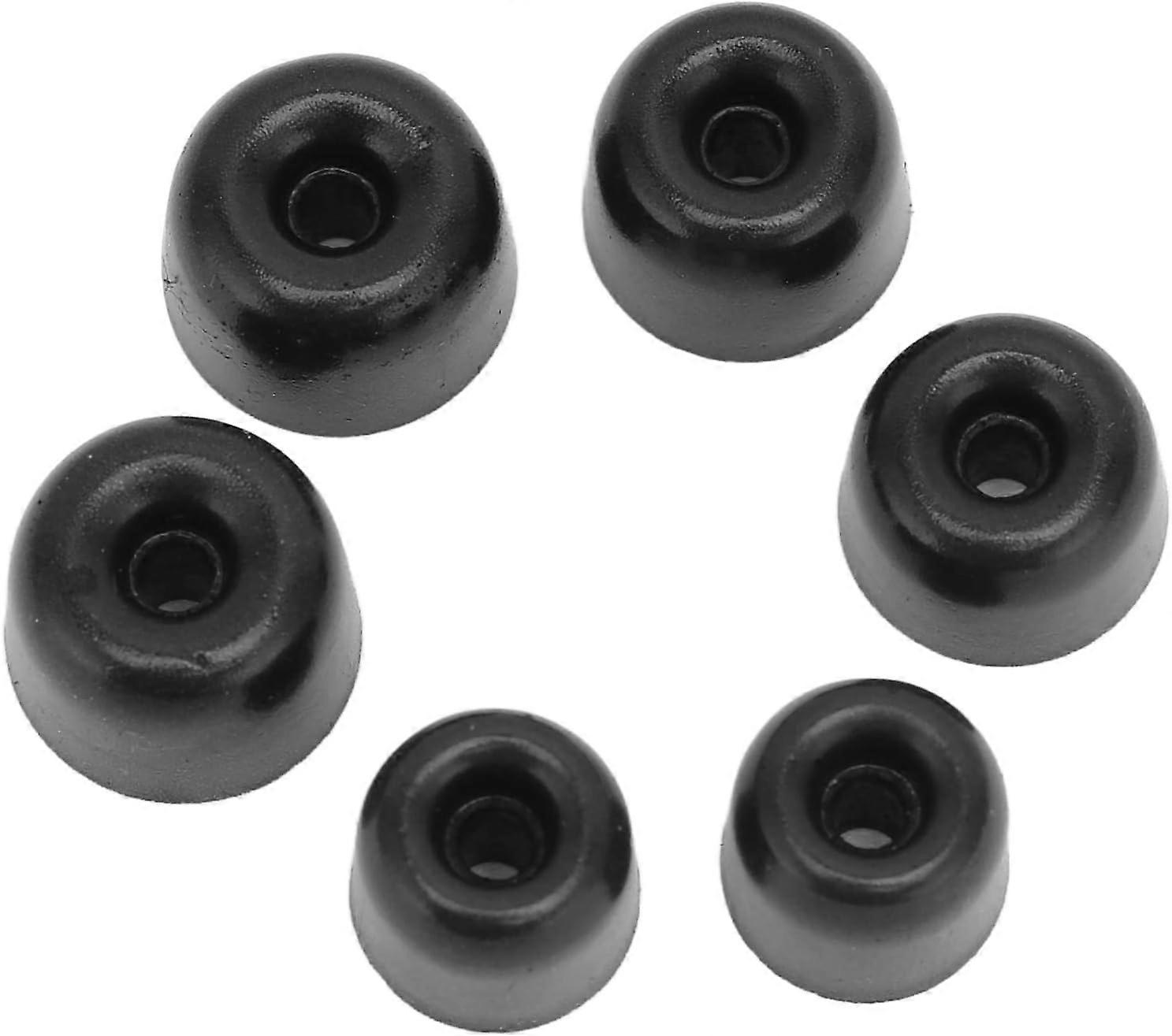 6pcs Memory Foam Ear Tips Comfortable Noise Reduction Isolation 4.1mm Inner Diameter Replacement Earplugs Accessories for Universal Earphones