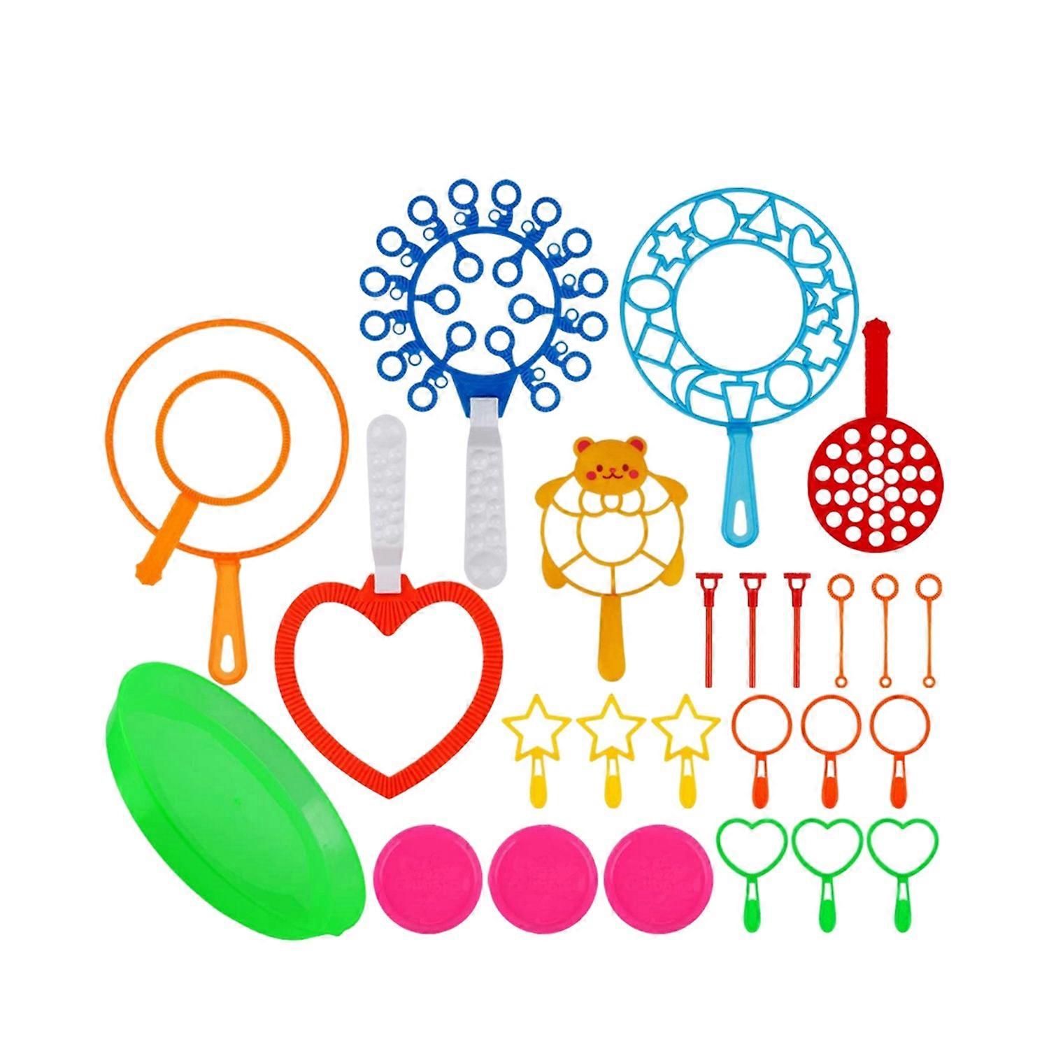 15/26 Pcs Bubble Wands Different Shapes Reusable Easy to Use Soft Bubble Racket Children Big Bubble