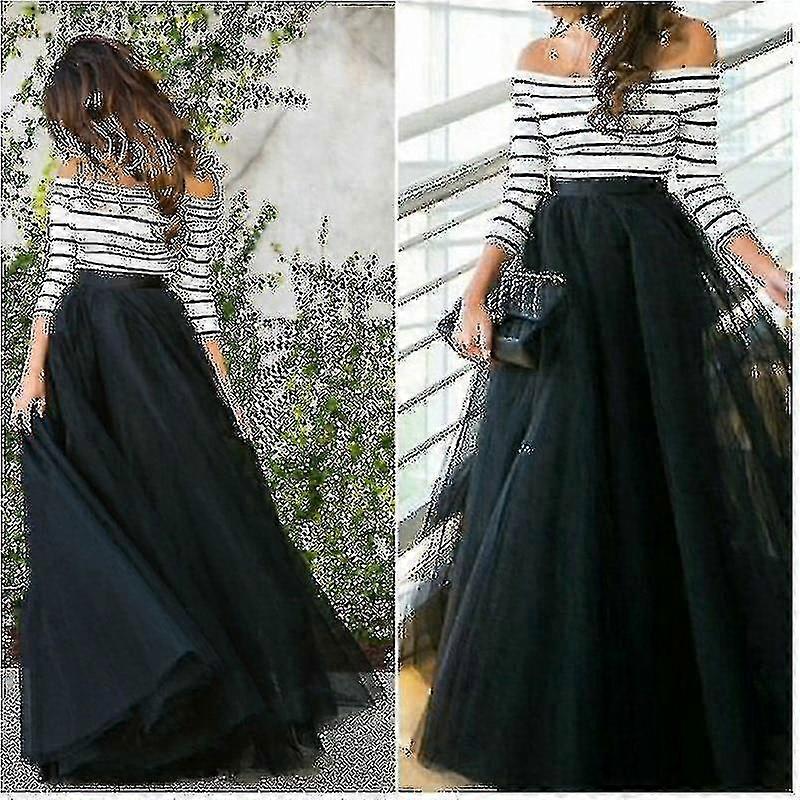 4 طبقات، أنيقة عالية الخصر، مطوي تول تنورة، الكرة ثوب