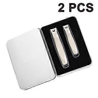 Nagelknipser, kein Spritzer Fingernagel Zehennagelknipser Cutter, 2 Stück, Silber