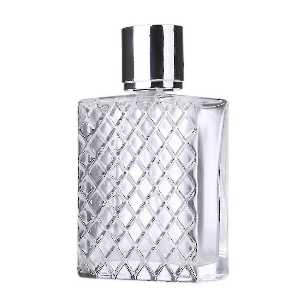 Perfume Bottle Empty 100ml With Atomizer Pump,square Clear Glass Bottle