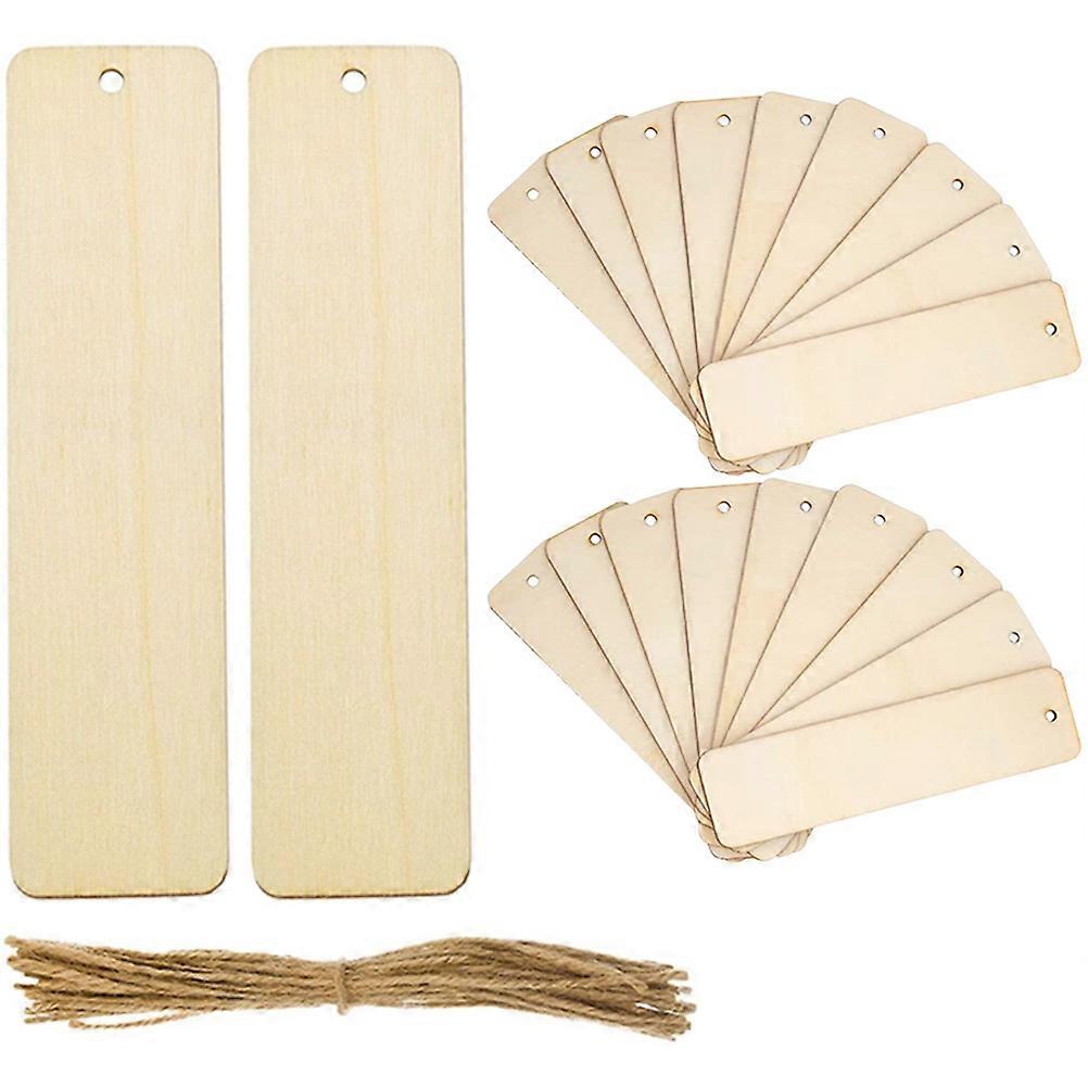1 Set of Craft Making Bookmarks Unfinished Wooden Bookmarks DIY Craft Decorations