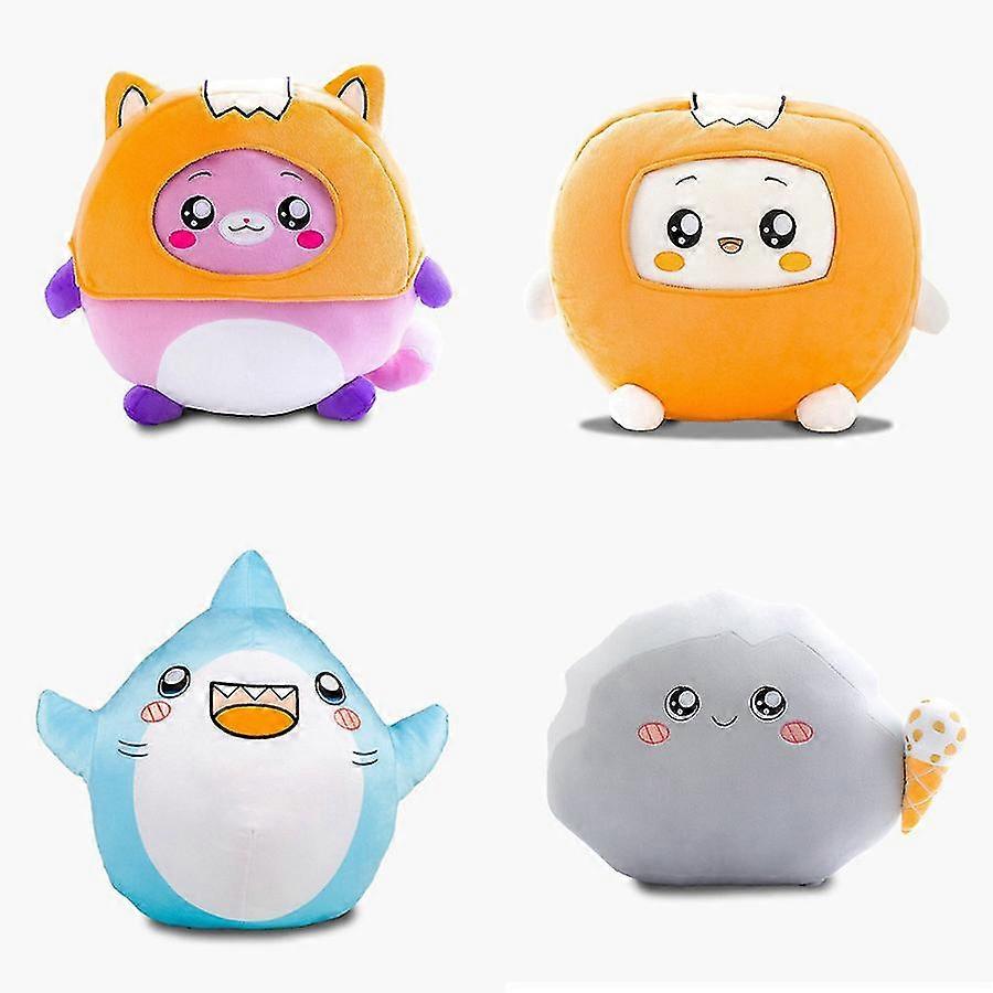 Lankybox Stuffed Animals Plush Toy Fat Foxy Boxy Rocky Shark Doll Kids Gift