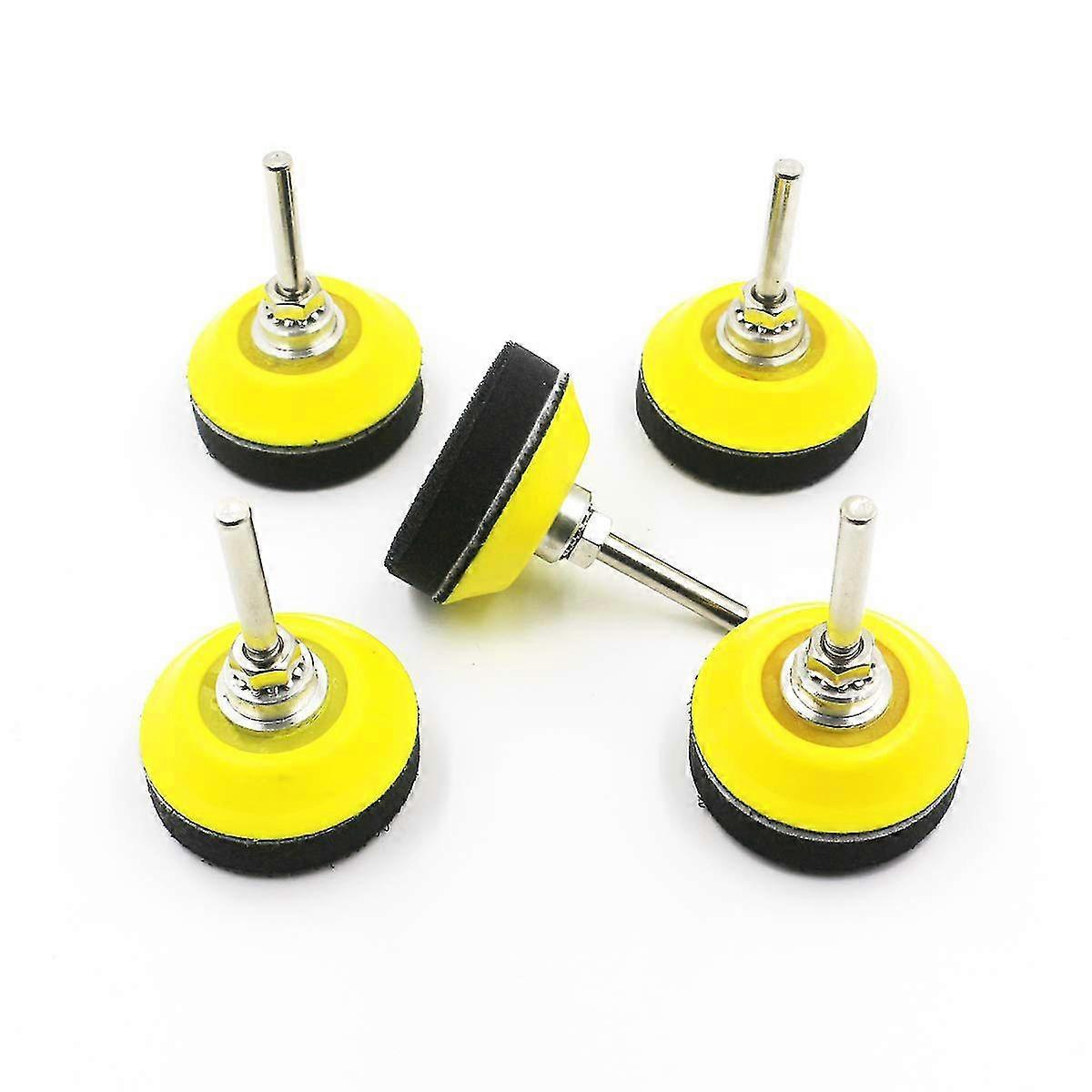 Hook And Loop Sanding Backing Pad With Soft Foam Layer Cushion, Polishing Disc Replacement Pad Adapter For Pneumatic Sander Rotary Tools (5 Sets, Blac