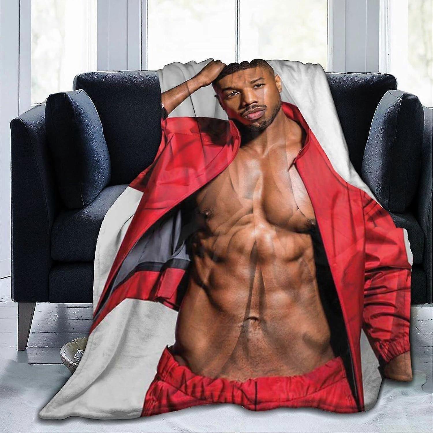 بطانية رمي مايكل ممثل ب. جوردان ، بطانيات خفيفة الوزن من الفانيلا من الفانيلا خفيفة الوزن ، بطانية تكييف الهواء الدافئةjvrivjh3517